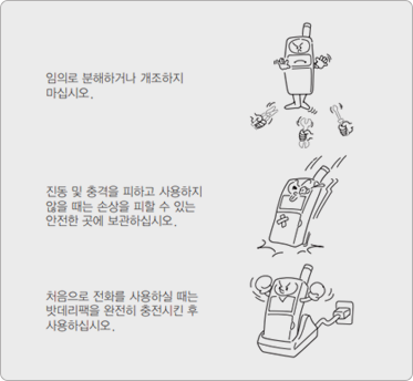 사용자주의 그래픽을 사용설명서에 적용한 사례