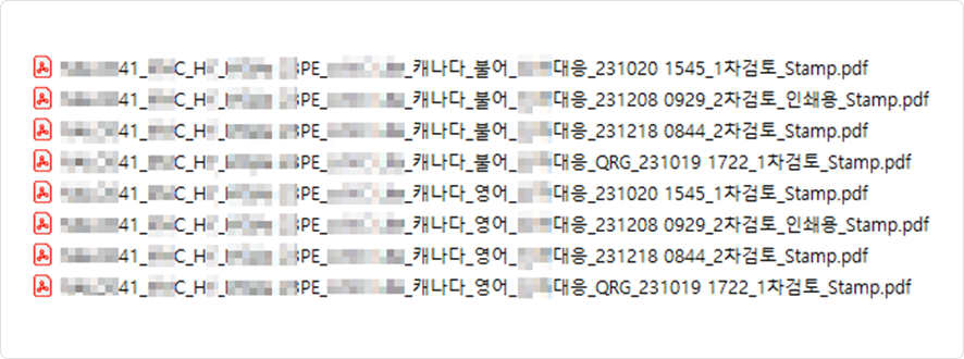 Standardized file naming convention for automated classification by model, type, region, language, and version